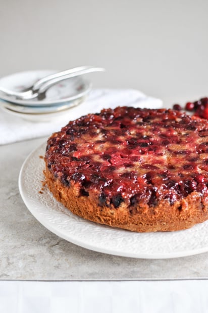 Holiday Upside-Down Cranberry Cake - Relish