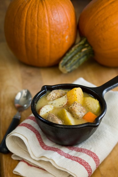 Pumpkin, Pork and Apple Cider Stew